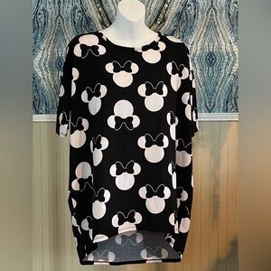 LuLaRoe Irma Minnie Mouse Disney Top, Size S